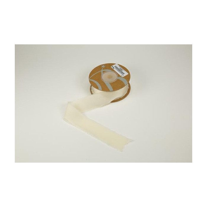 NASTRO RASO C FRANGIA 25X15MT PANNA